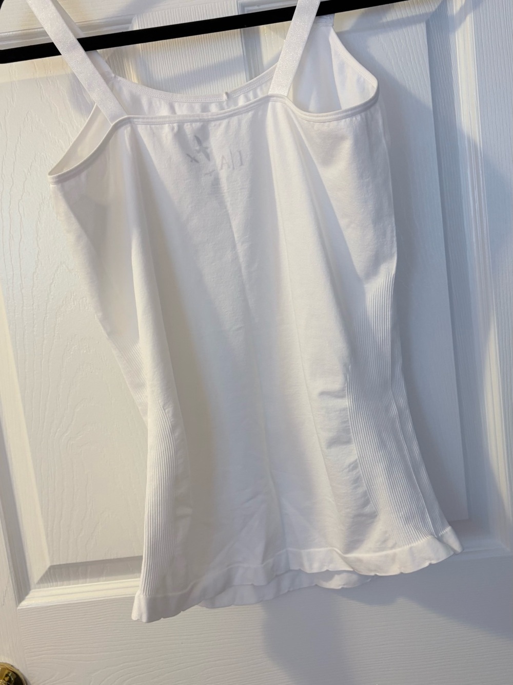 White Ribbed Tank Top